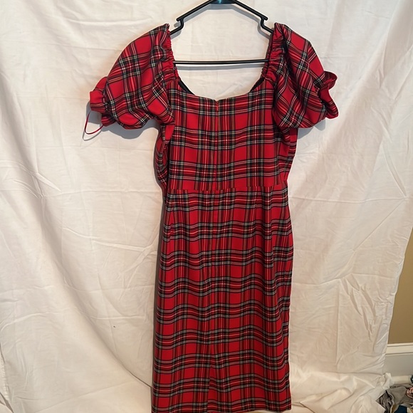 British retro 'Ruby Rae' Royal Stewart 50s Style Pencil Dress - 14 - Picture 6 of 7